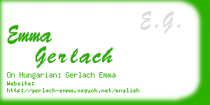 emma gerlach business card